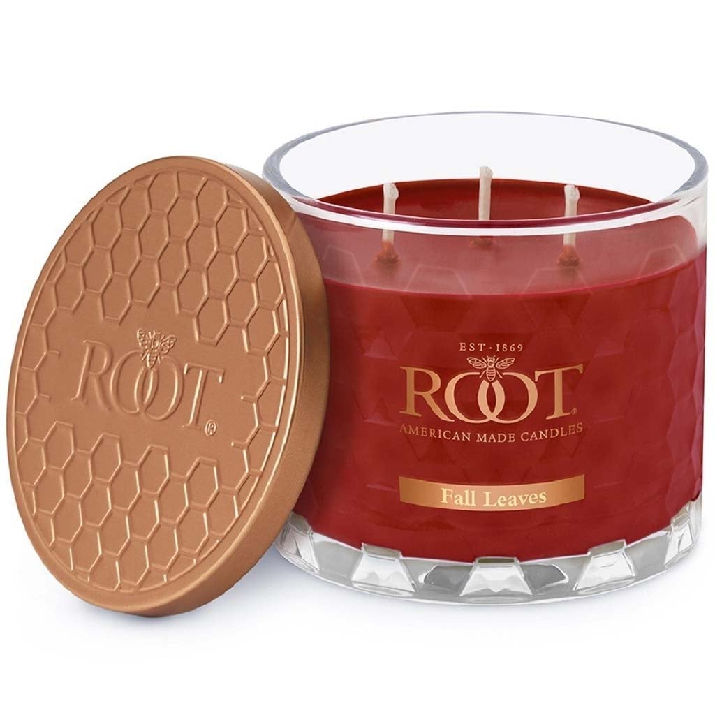 Honeycomb Candle Jar Fall Leaves, 12oz