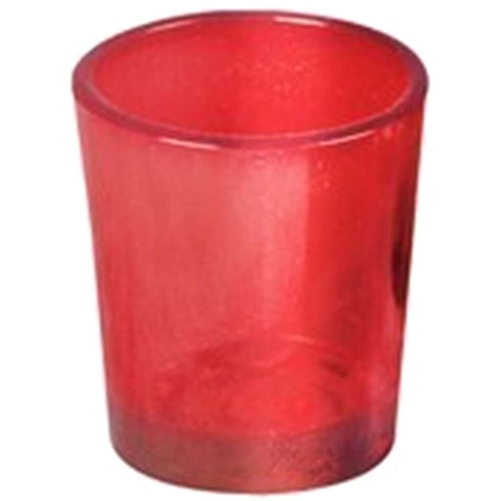 Votive Glass 15 Hr Pln Wall Red