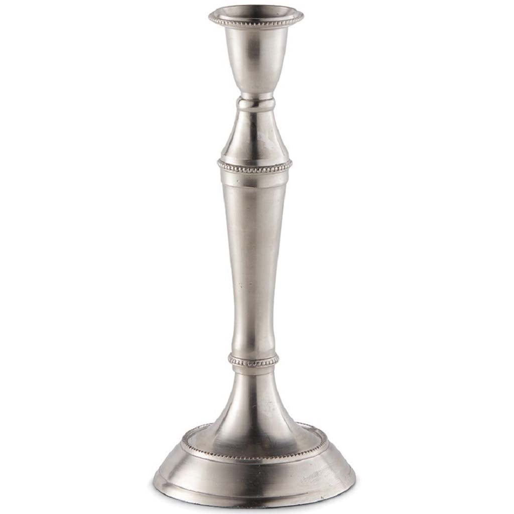 Pewter Dinner Candle Holder, 8.5in