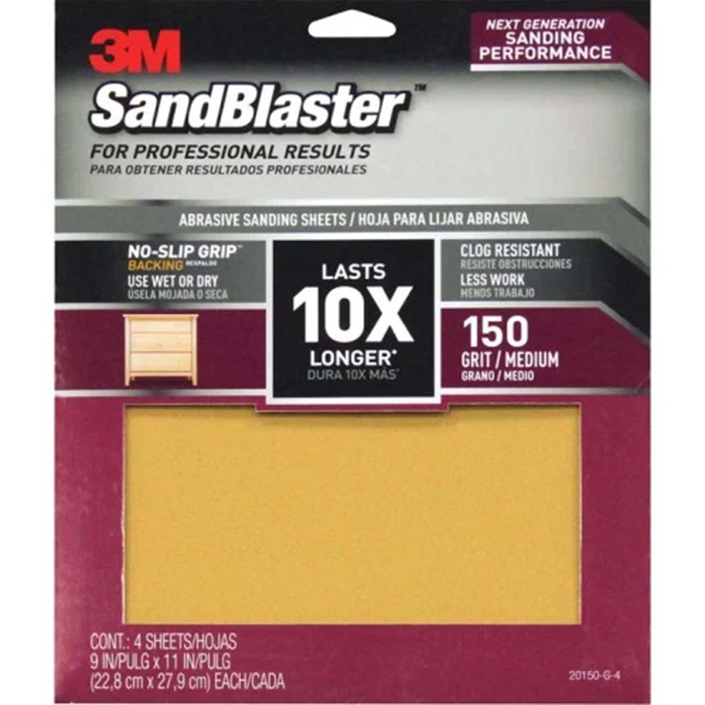 Sand Blaster Sandblaster Sandpaper 11in x 9in 150 Grit