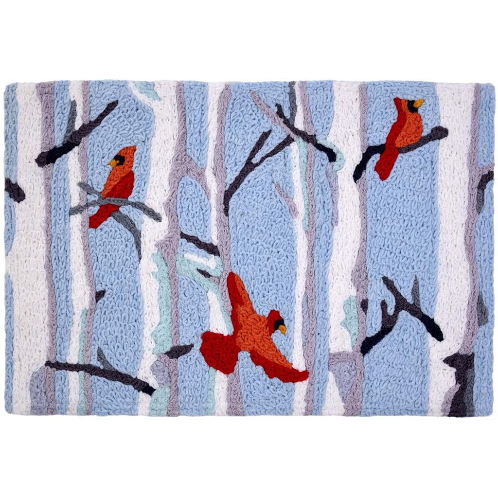 Cardinals in Birch Forest Rug, 20in x 30in