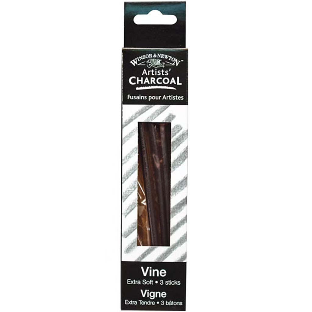 Winsor &amp; Newton Vine Charcoal Extra Soft Pack of 3