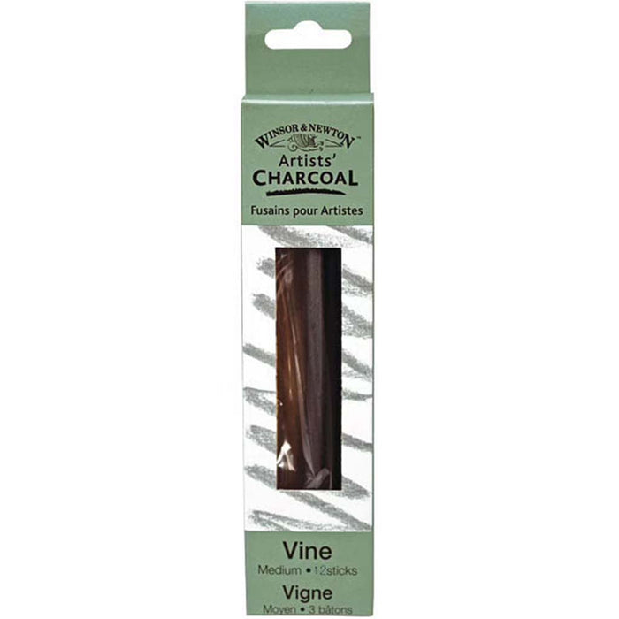 Winsor & Newton Artist Vine Charcoal Medium Sticks Pack of 12