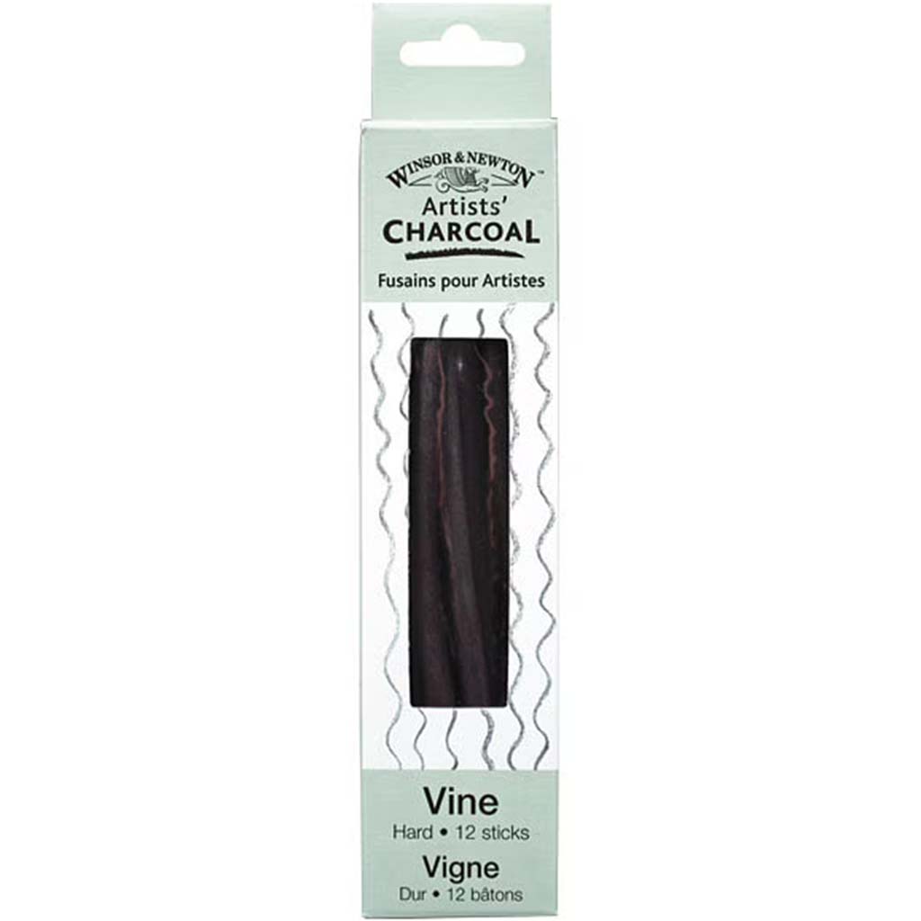 Winsor &amp; Newton Artist Vine Charcoal Hard Pack of 12