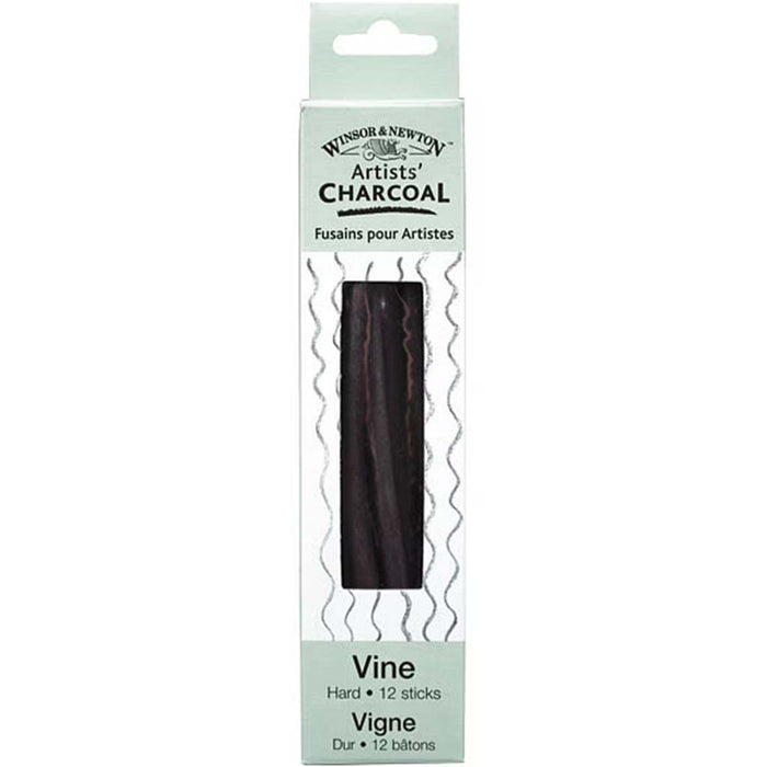 Winsor & Newton Artist Vine Charcoal Hard Pack of 12