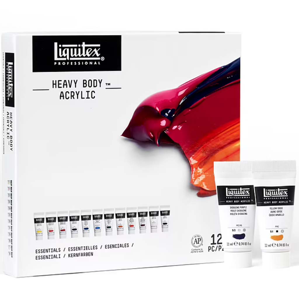 Liquitex Professional Heavy Body Acrylic Paint 12x22ml Essentials Set