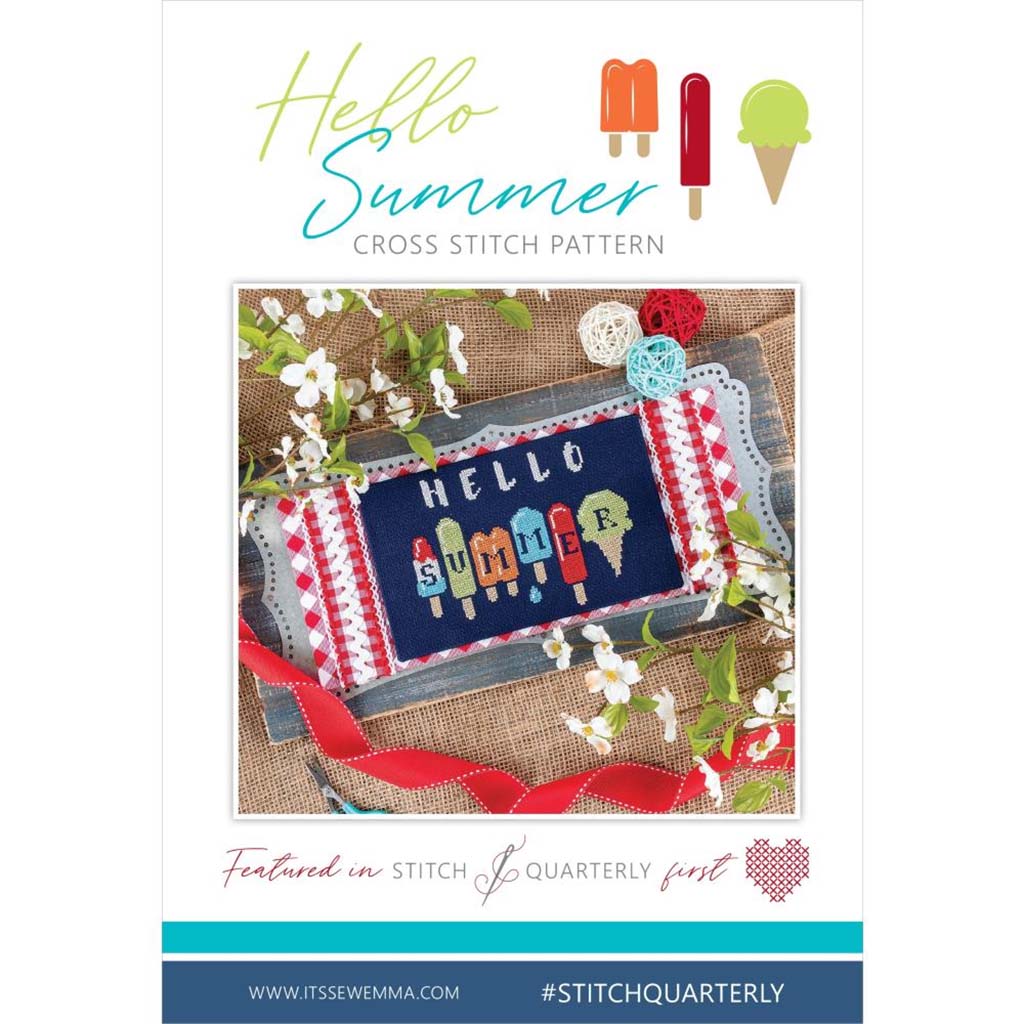 Cross Stitch Pattern 3/pkg Hello Summer