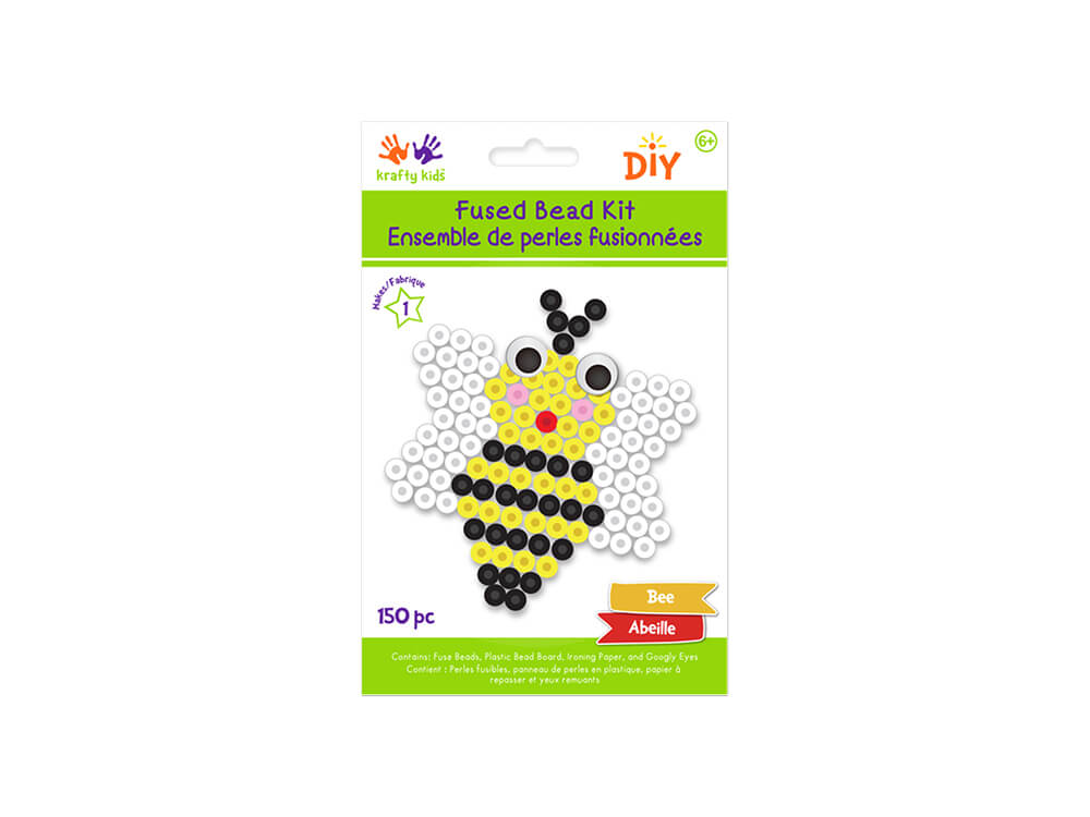 Krafty Kids Kit: DIY Iron-on Fused Bead Kit  Bee
