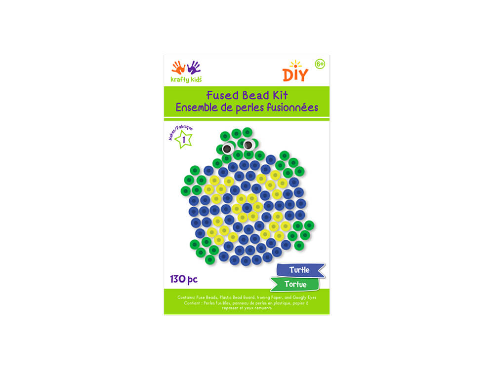 Krafty Kids Kit: DIY Iron-on Fused Bead Kit  Turtle