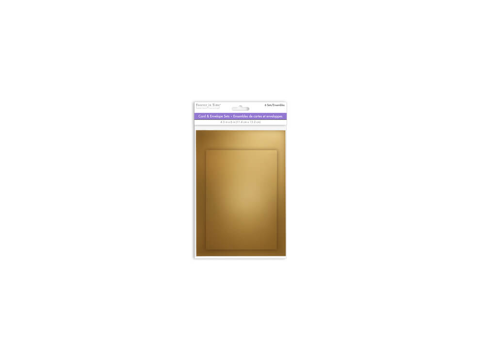 Cardmaking:  Cards + Envelopes 6sets A6L Gold Shimmer, 4.5 in x 6 in