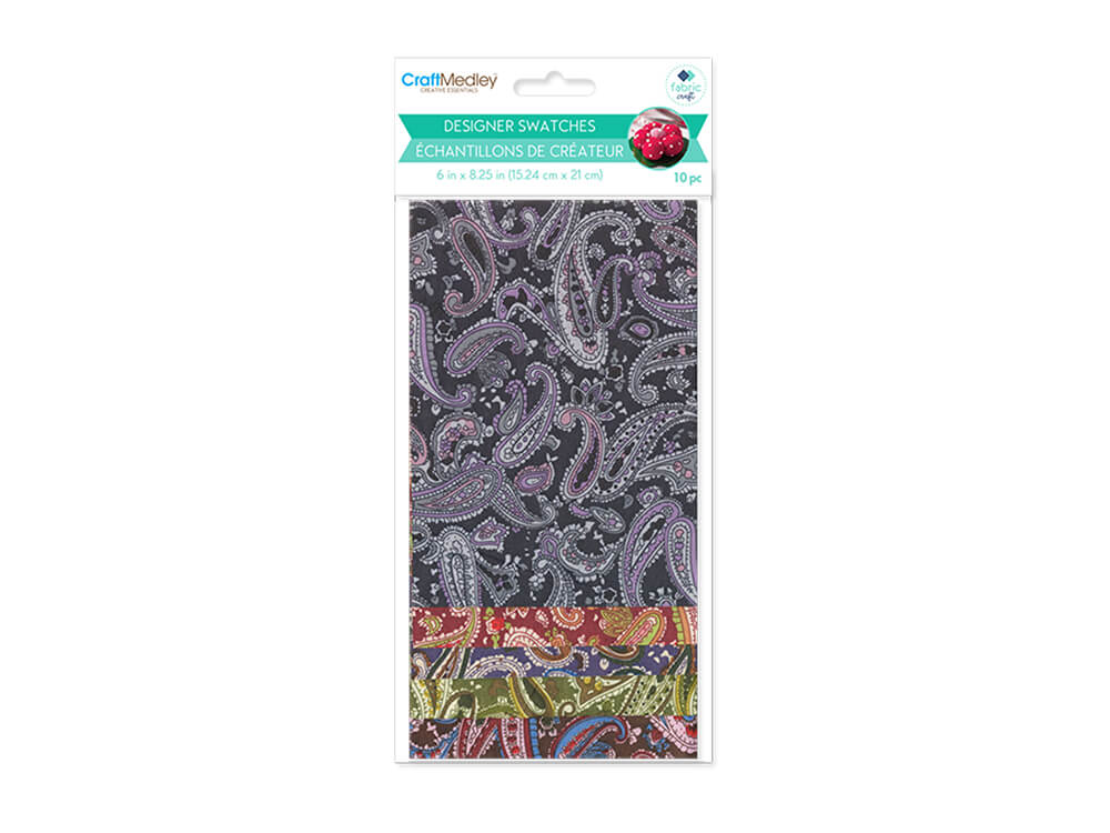 Fabric Craft: Designer Swatches, A5  Paisley, 6in x 8.25in, 10ct