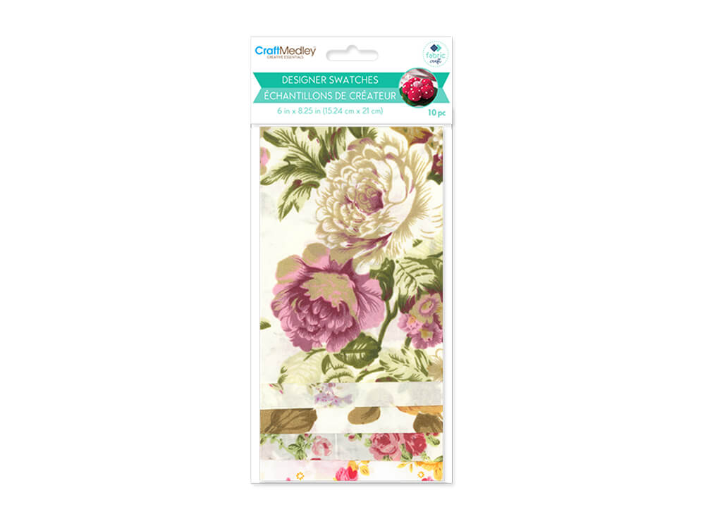 Fabric Craft: Designer Swatches, A5  Lotus Floral, 6in x 8.25in, 10ct