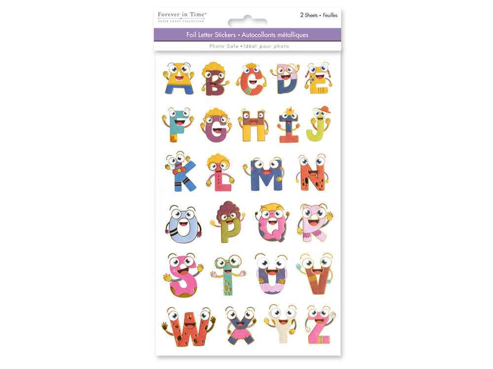 Paper Craft Stickers: Alpha Foil Fun  2 Sheets  Teacher&#39;s Pet, 5.75in x 9.45in