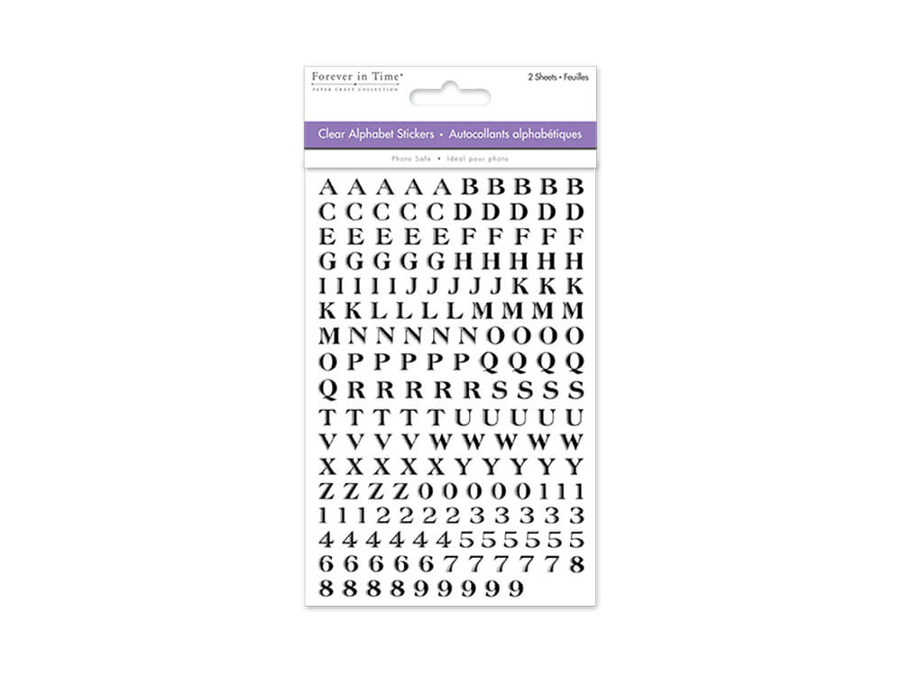 Paper Craft Sticker:  Mini Fonts 2 Sheets  Fancy, 4in x 5.25in