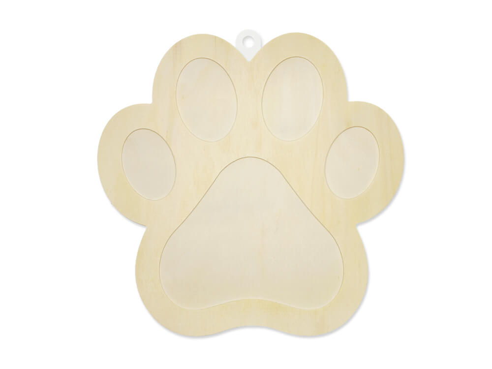 Wood Decor: DIY Plaque 3D, Paw, 10in, 7mm