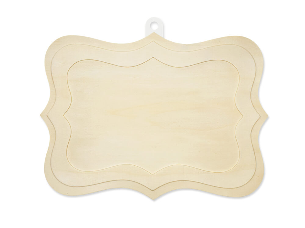 Wood Decor: DIY Plaque 3D, Bracket Border, 10in, 7mm
