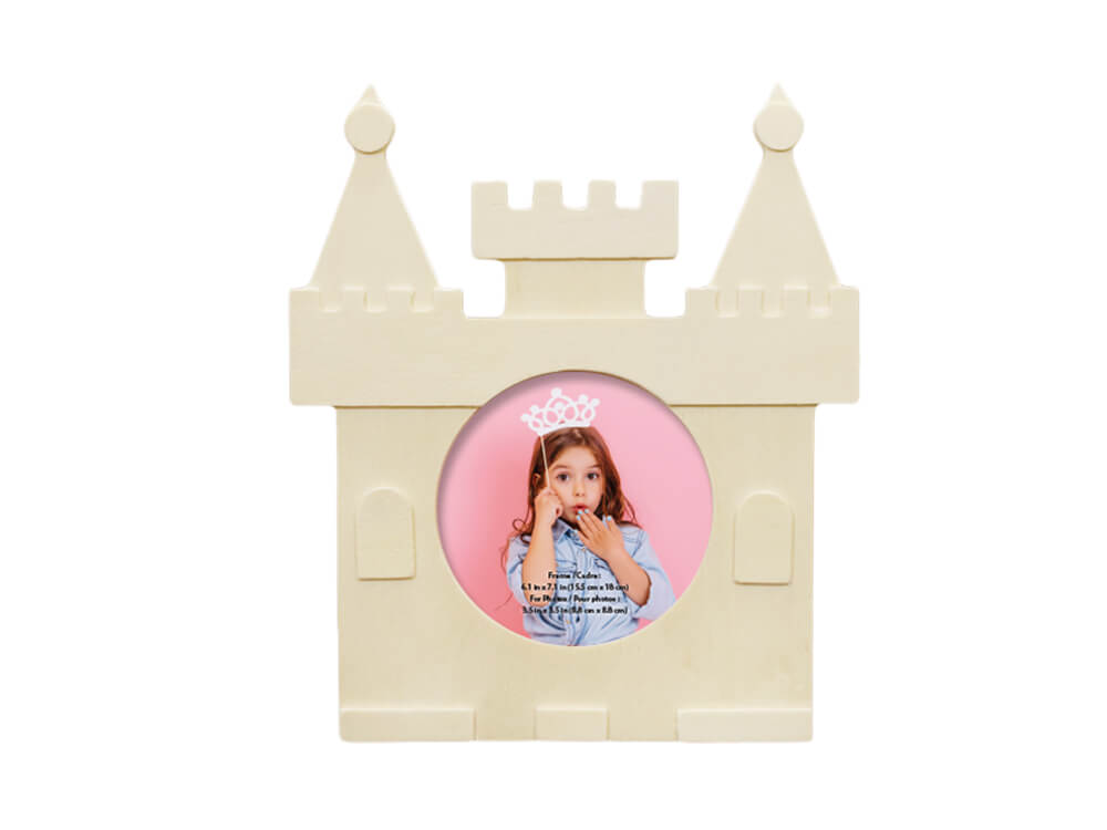 Wood Craft:  DIY Photo Frame w/Dowel Stand  Castle, 7in