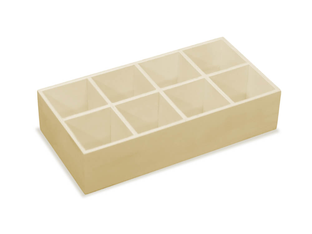 Wood Craft:  Desk Caddy 8-Compartment, 10.4in x 5.3in x 2.4in