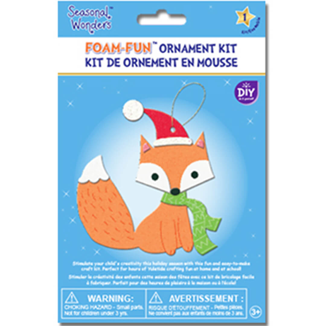 Foam-Fun Diy Glitter Ornament Kit Fox