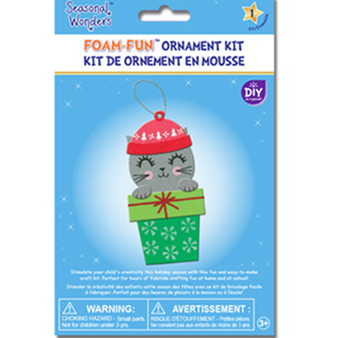 Foam-Fun Diy Glitter Ornament Kit Cat