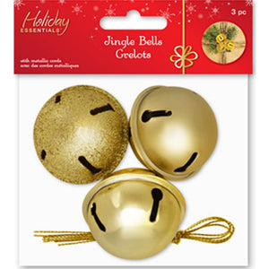 Holiday Craft Essential: Jingle Bells Shiny/Matte/Glitter Mix, 3pcs