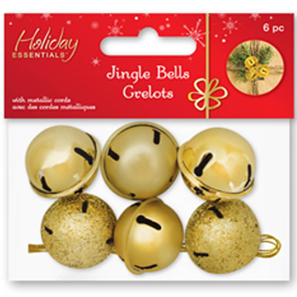 Holiday Craft Essential: Jingle Bells Shiny/Matte/Glitter Mix, 3pcs