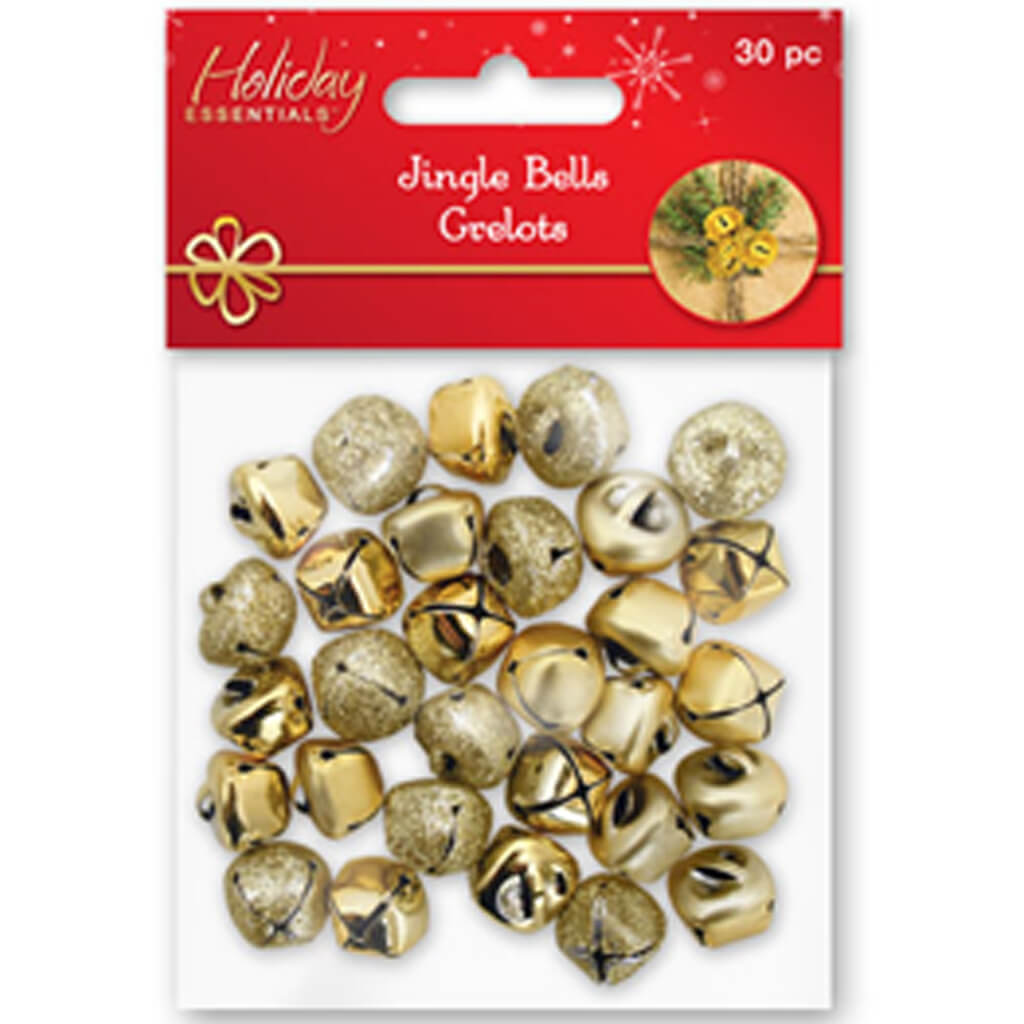 Holiday Craft Essential: Jingle Bells Shiny/Matte/Glitter Mix, 3pcs