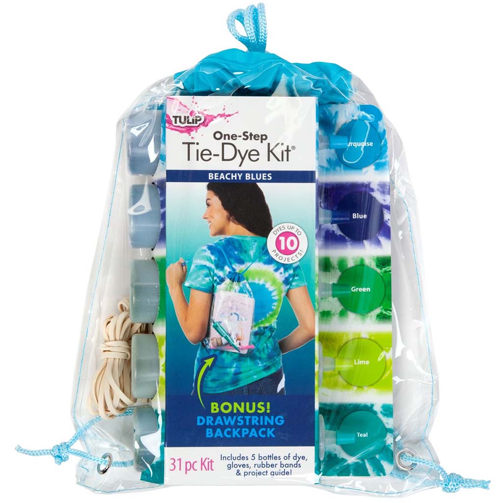 One Step Tie-Dye Backpack Kit - Beachy Blues