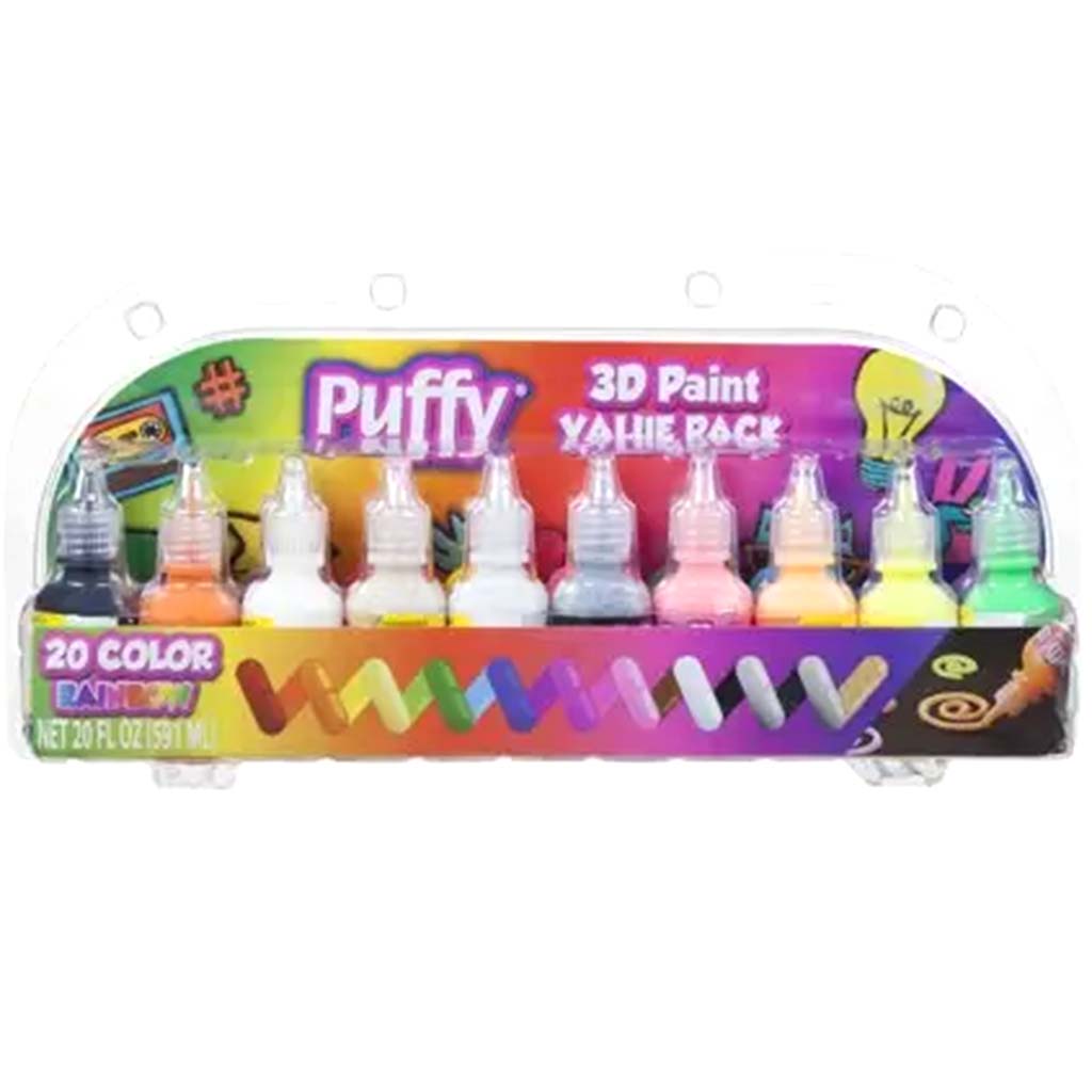 Tulip Puffy 3D Value Pack Rainbow Color - 20pk
