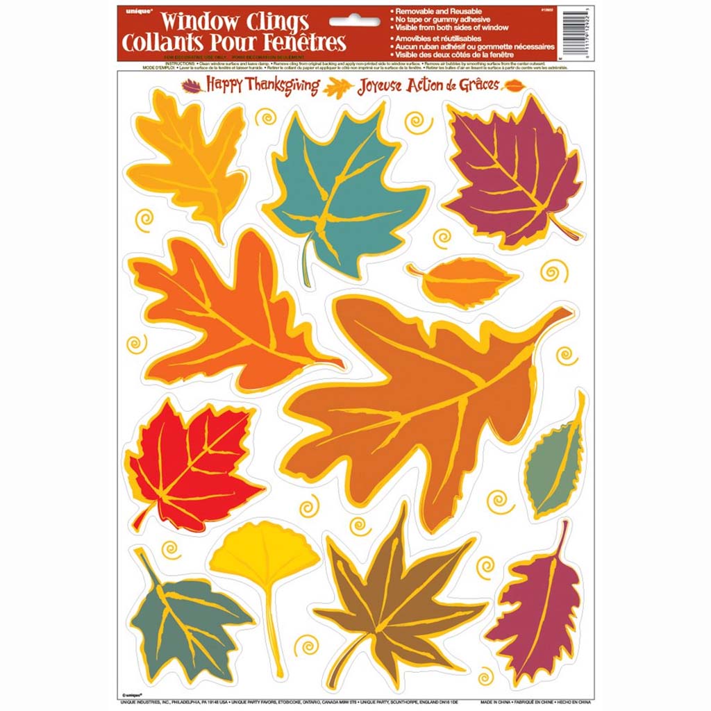 Fall Leaves Window Cling