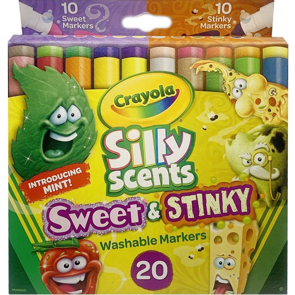  Crayola Silly Scents Sweet & Stinky Scented Markers