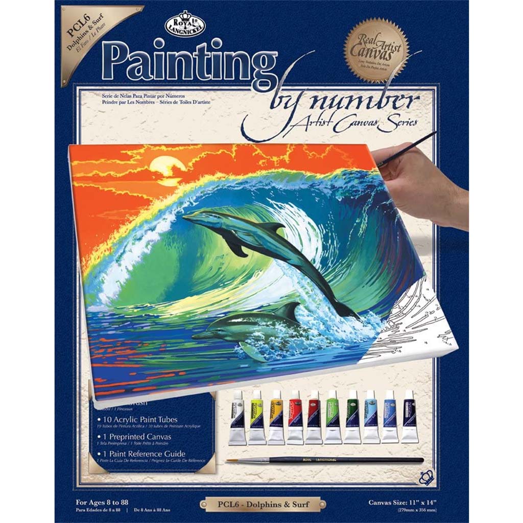 Painting By Number Dolphins &amp; Surf