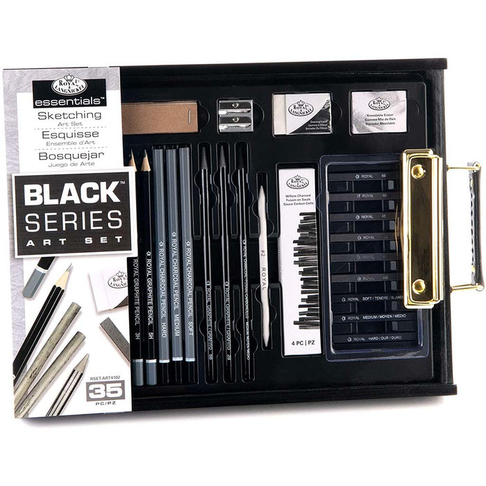 Black Series Graphite Pencil Charcoal Wooden Box