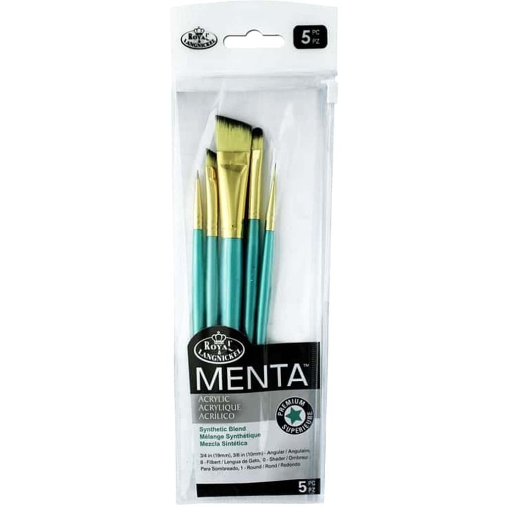 Menta Synthetic Blend Acrylic Variety 5pc