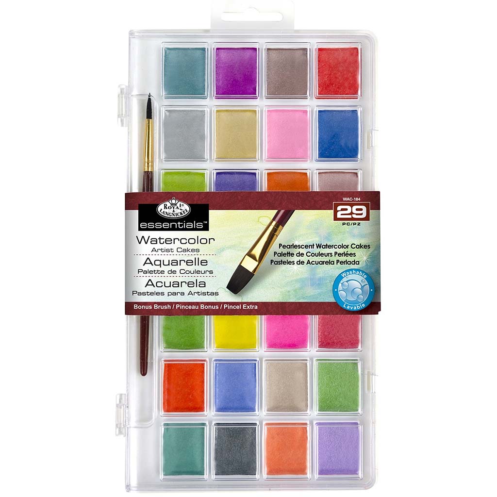 Essentials Watercolor Cakes Pearlescent 29 Color