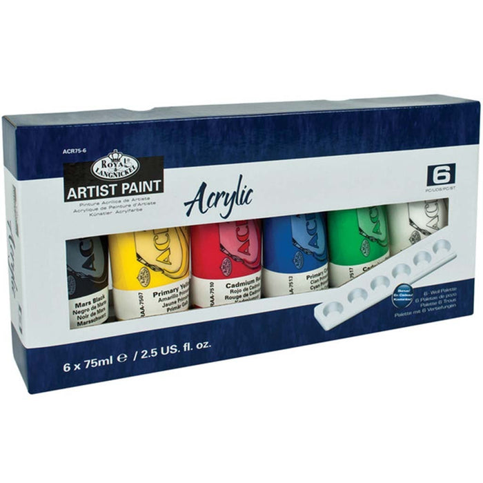 Royal & Langnickel Artist Paint Multi-Pack Set of 6 Color 75ml