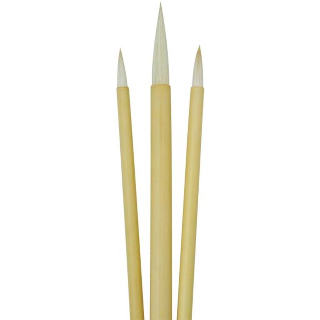 Potter&#39;s Select White Hair Bamboo Brush Kit Set of 3