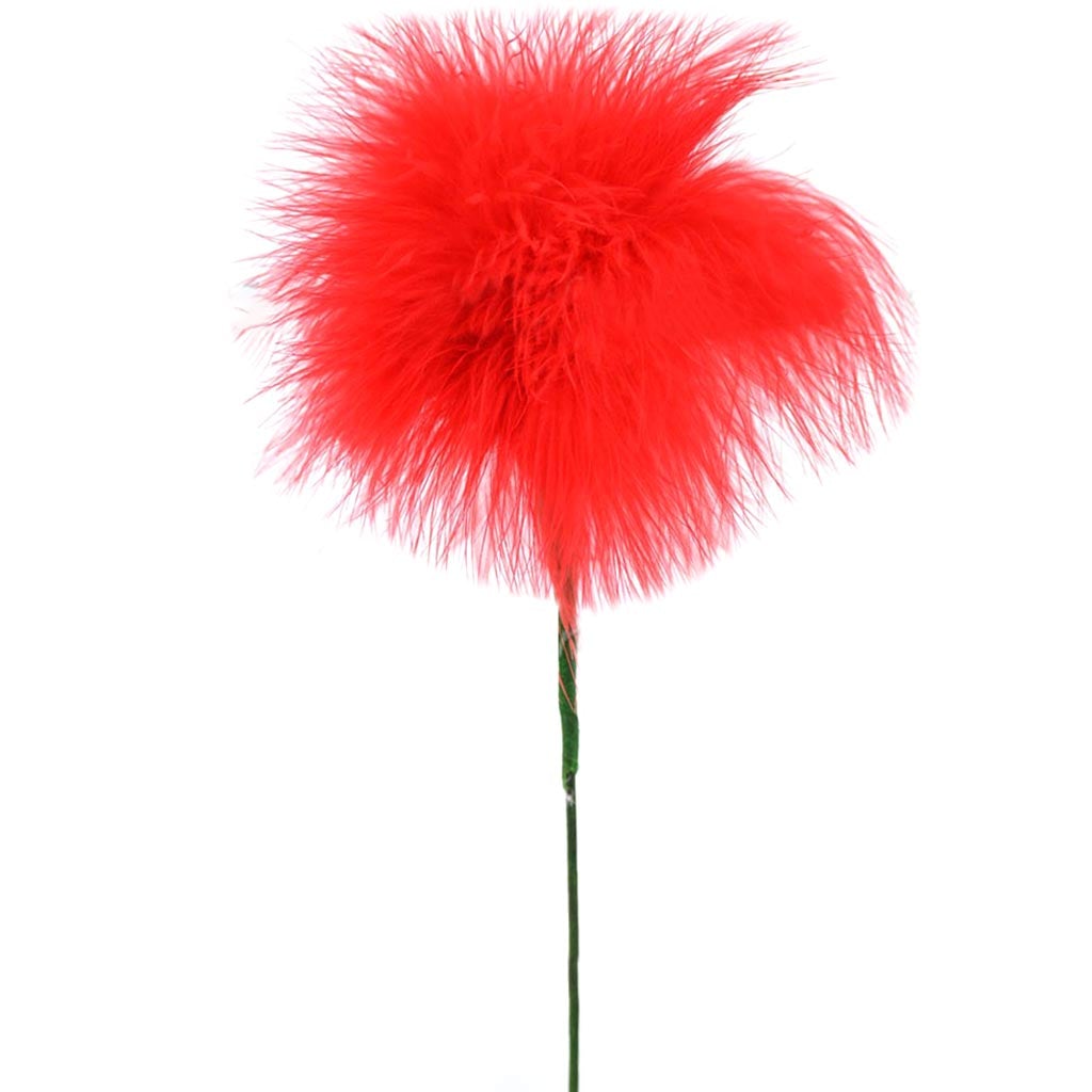 Fluffy Floral Stem Red, 23in