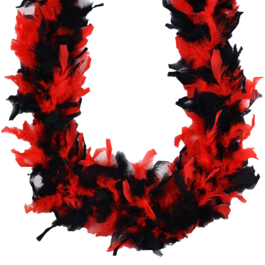 Chandelle Boa Black Red, 2yds