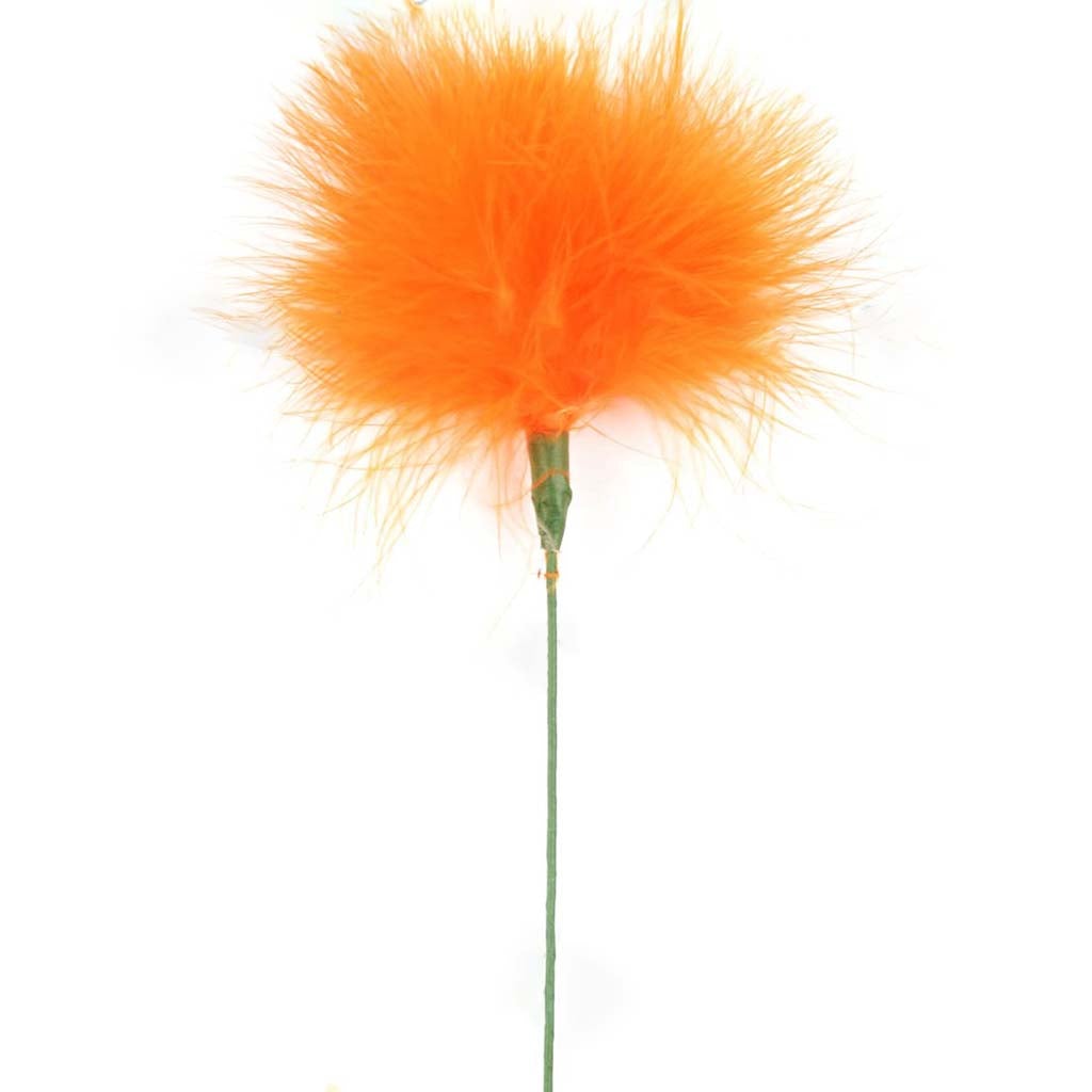 Fluffy Floral Stem Orange 23in 6gm