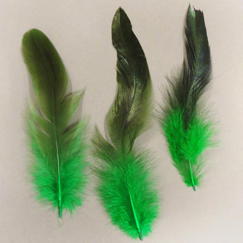 Designer Feather Cocktail Kelly Green