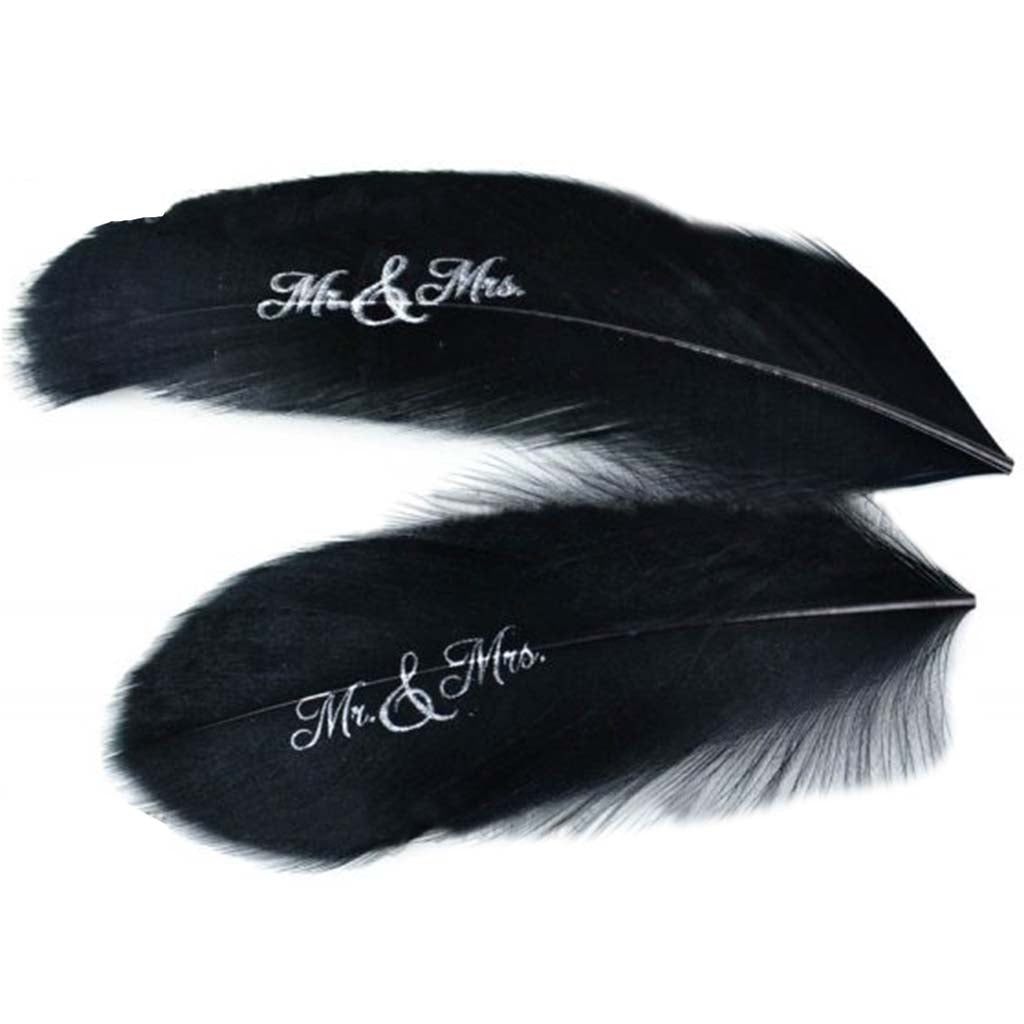 Statement Goose Satinette Feathers-Mr &amp; Mrs