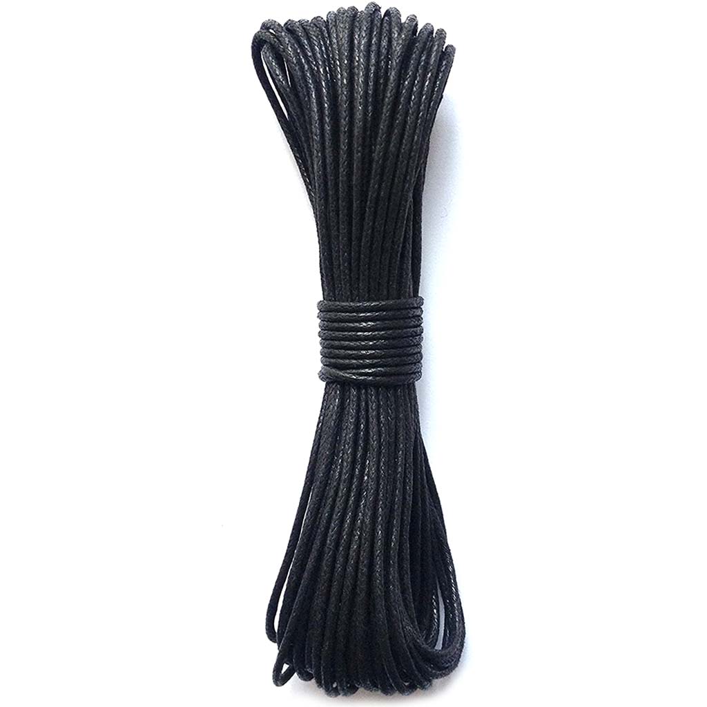 Black Waxed Cotton Cord 10yrds 1/2mm