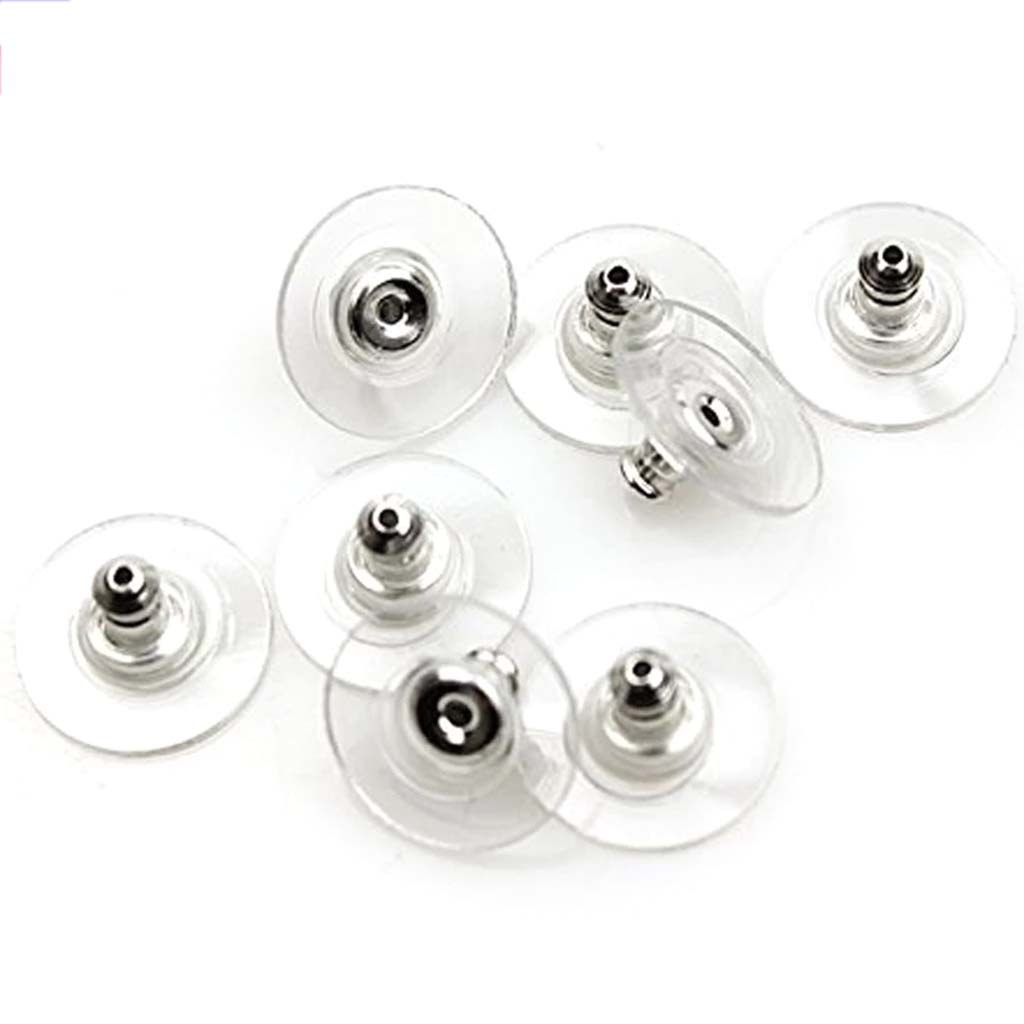 Earring Ring Clutch Silver