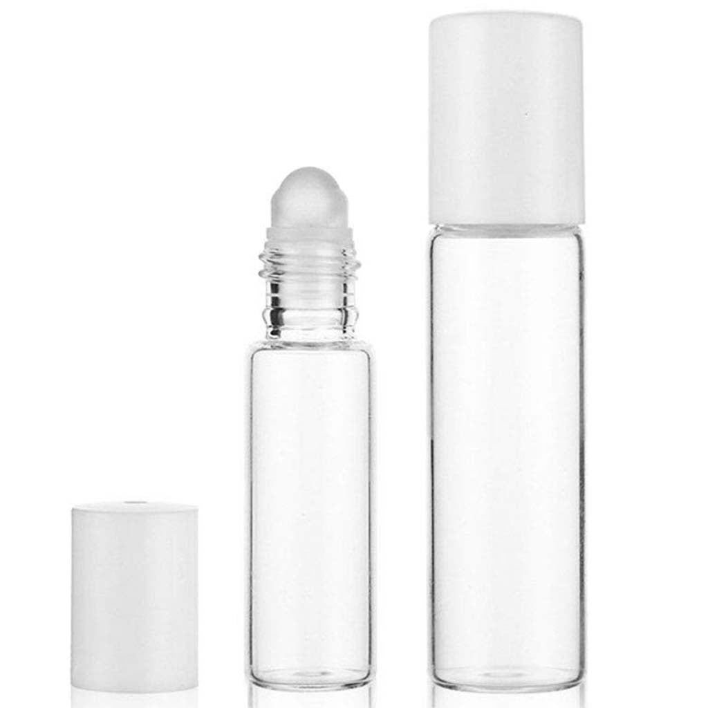 Glass Roller Ball Bottle Clear 12pcs Set 10ml