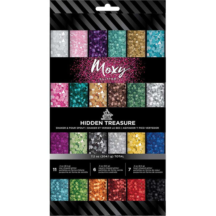 Moxy Chunky Hidden Treasure Star, Square and Heart .3oz 24/Pkg