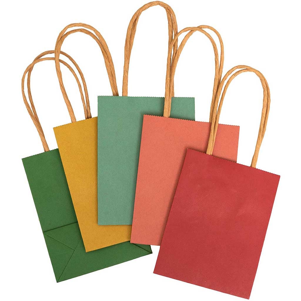 Kraft Mini Gift Bags Assorted, 3.875 x 5in