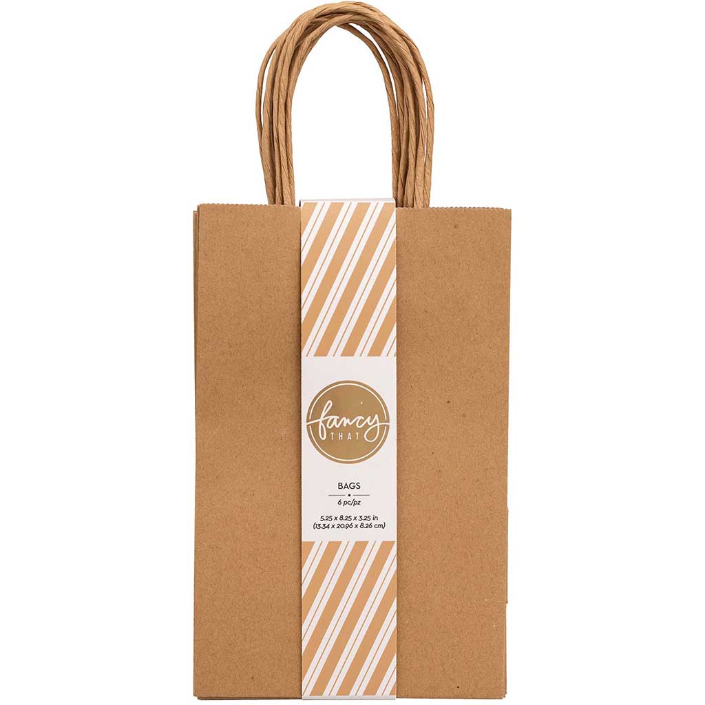 Kraft Small Gift Bags, 5.25 x 8.25in