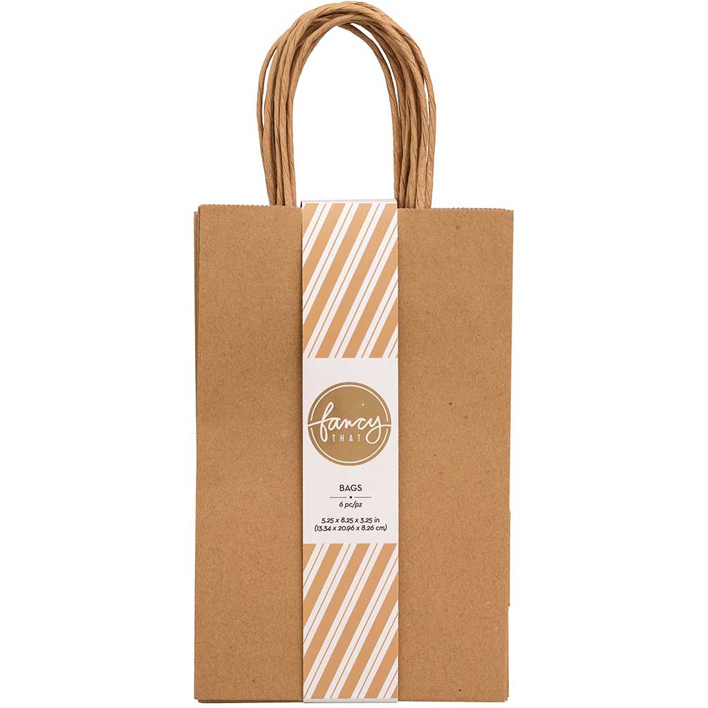 Kraft Small Gift Bags 5.25 x 8.25in – Pack of 6 Gift Bags