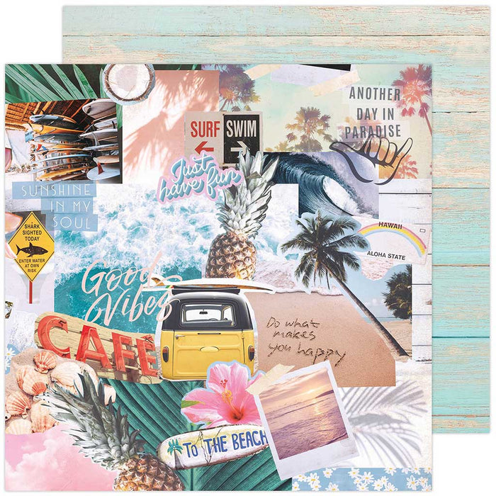 Heidi Swapp Care Free High Tide Patterned Paper 12in x 12in Cardstock